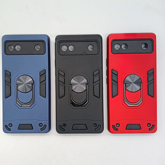 Google Pixel 6A Hard PC Case with ring holder Shockproof Slim back Cover