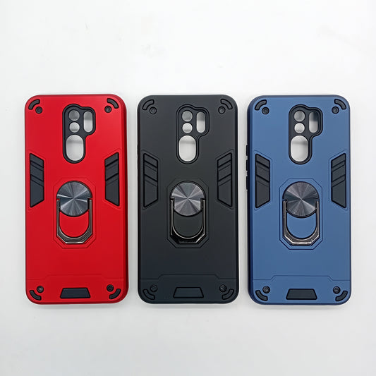 Redmi 9 Hard PC Case with ring holder Shockproof Slim back Cover