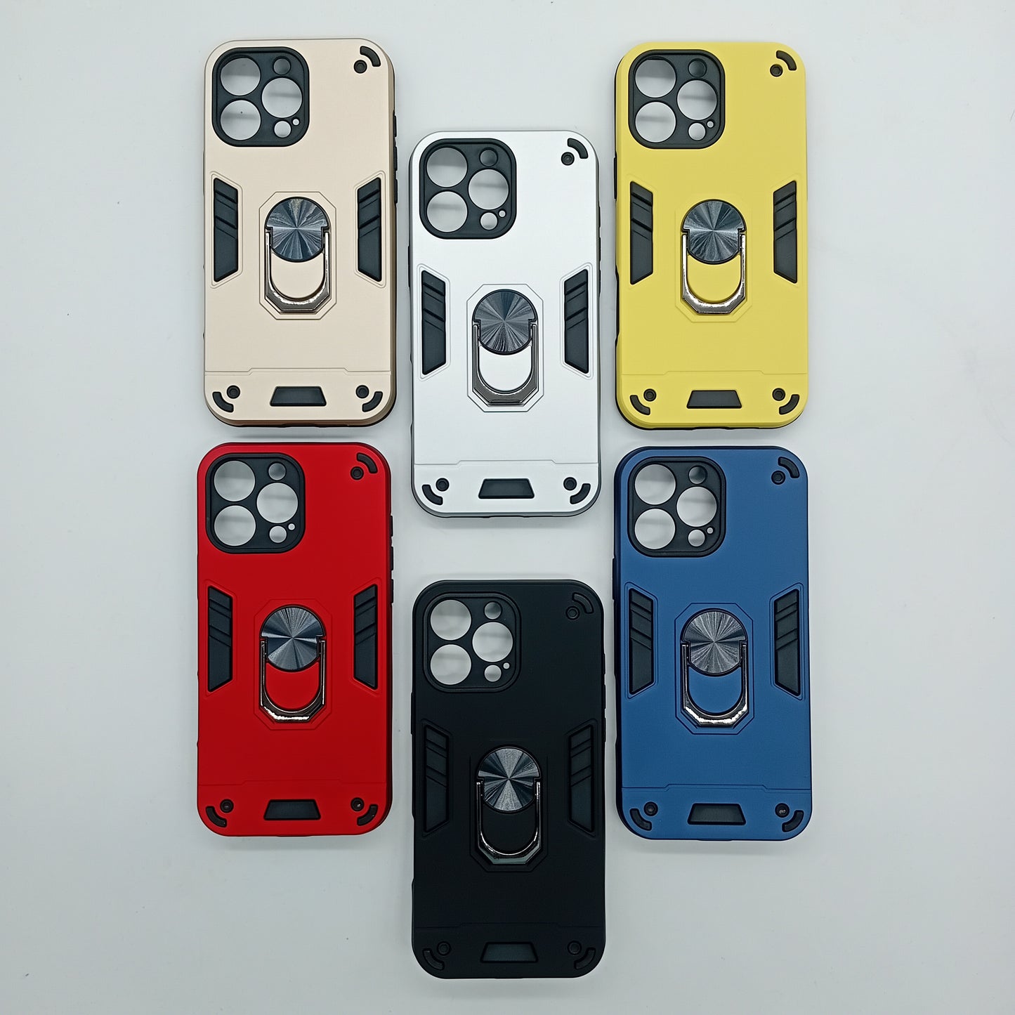 iPhone 16 Pro Max Hard PC Case with ring holder Shockproof Slim back Cover