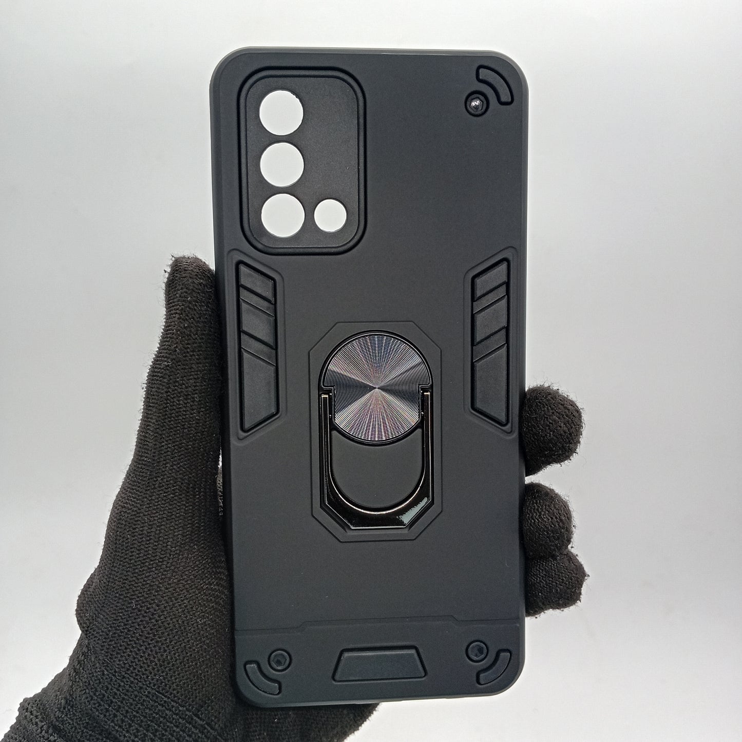 OPPO F19 Hard PC Case with ring holder Shockproof Slim back Cover