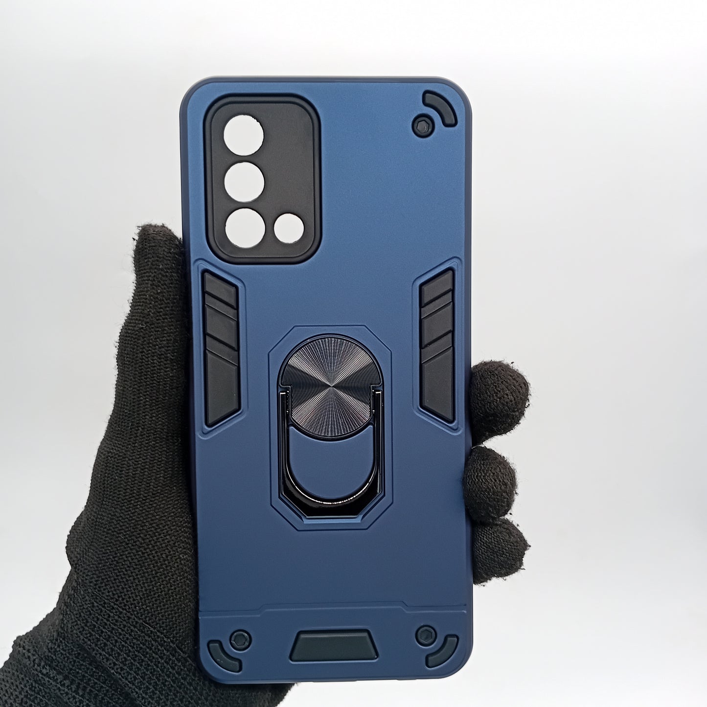 OPPO F19 Hard PC Case with ring holder Shockproof Slim back Cover