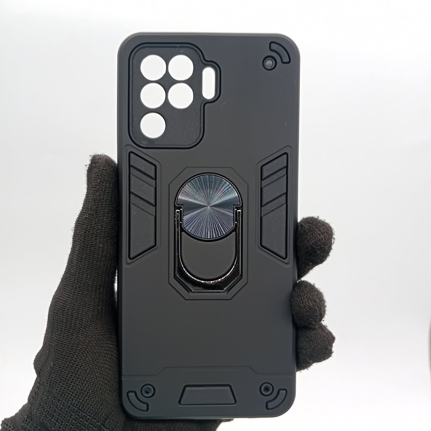 OPPO F19 Pro Hard PC Case with ring holder Shockproof Slim back Cover