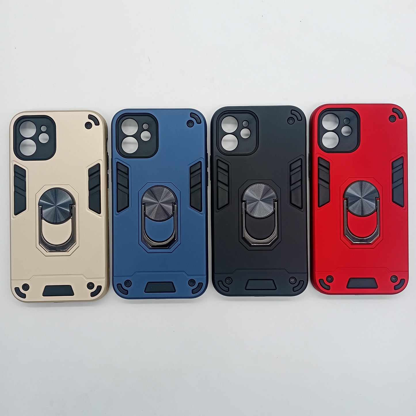 iPhone 12 Hard PC Case with ring holder Shockproof Slim back Cover