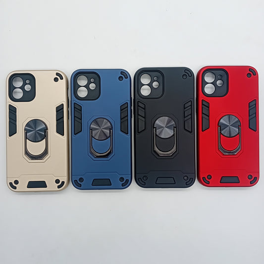 iPhone 12 Hard PC Case with ring holder Shockproof Slim back Cover