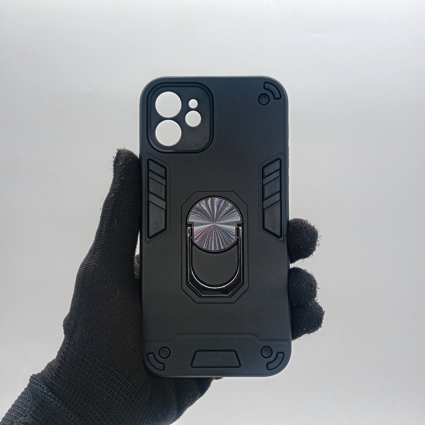 iPhone 12 Hard PC Case with ring holder Shockproof Slim back Cover