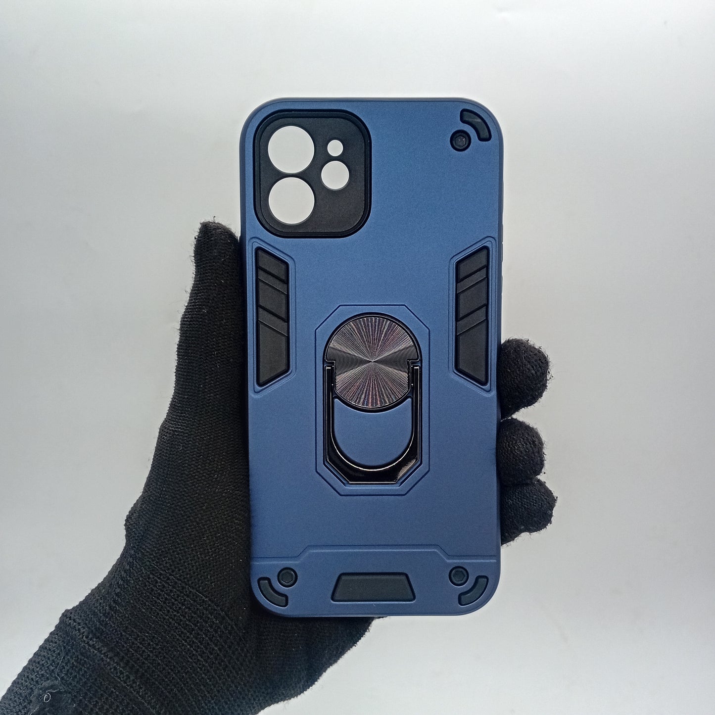 iPhone 12 Hard PC Case with ring holder Shockproof Slim back Cover