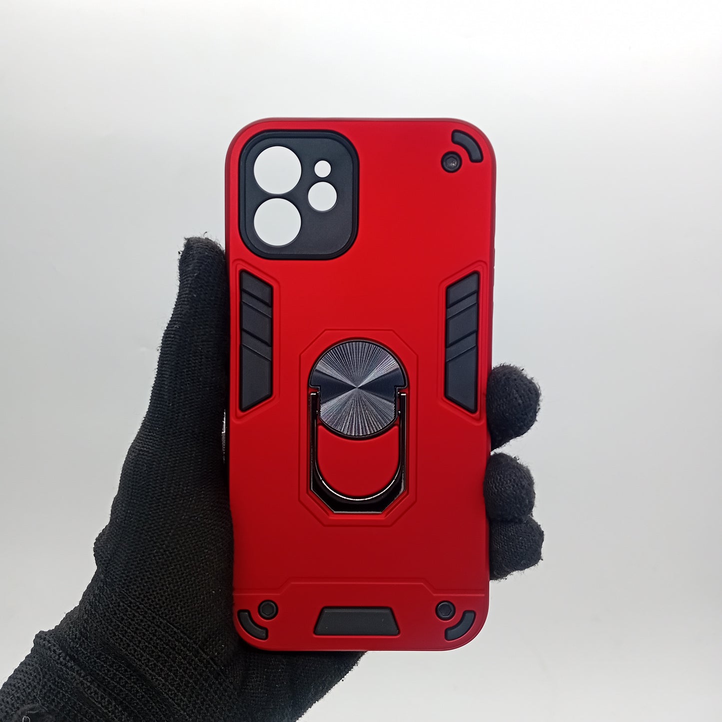 iPhone 12 Hard PC Case with ring holder Shockproof Slim back Cover
