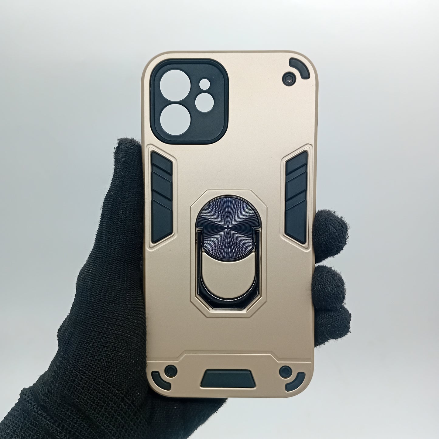 iPhone 12 Hard PC Case with ring holder Shockproof Slim back Cover