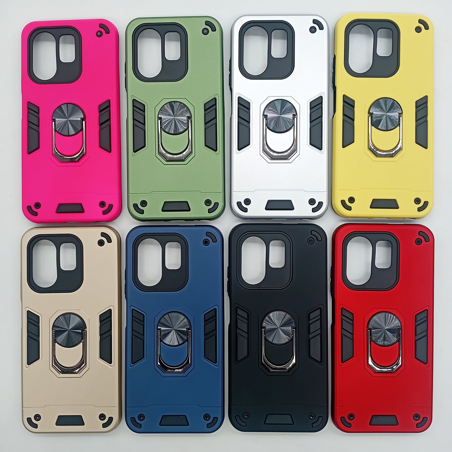 infinix Hot 50i Hard PC Case with ring holder Shockproof Slim back Cover