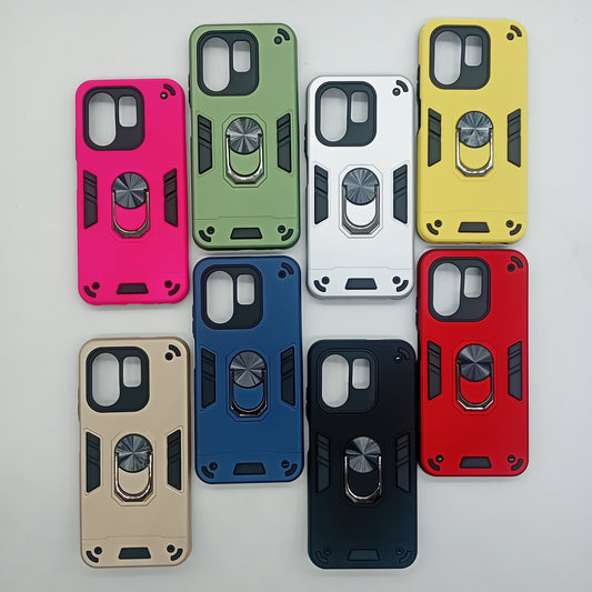 infinix Hot 50i Hard PC Case with ring holder Shockproof Slim back Cover