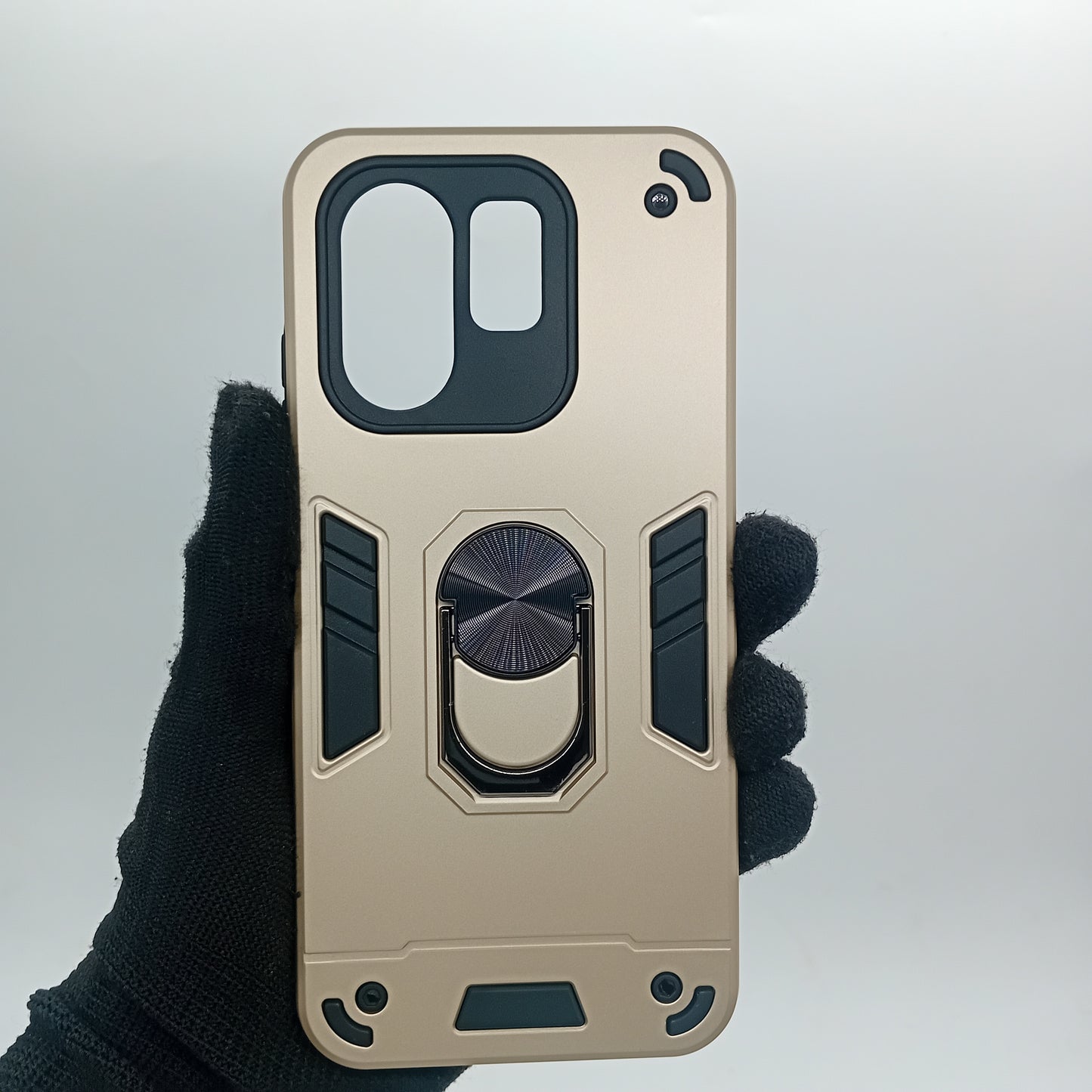 infinix Hot 50i Hard PC Case with ring holder Shockproof Slim back Cover