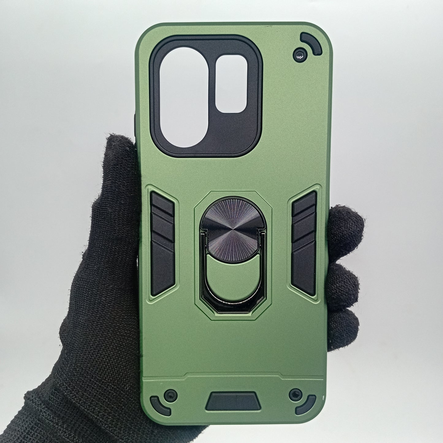 infinix Hot 50i Hard PC Case with ring holder Shockproof Slim back Cover