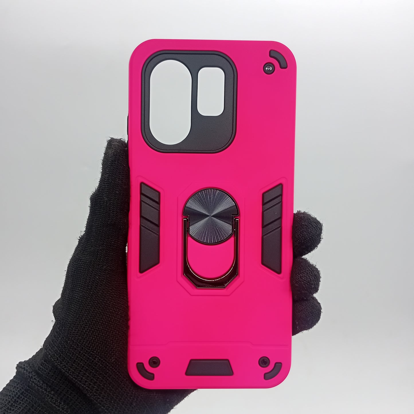 infinix Hot 50i Hard PC Case with ring holder Shockproof Slim back Cover