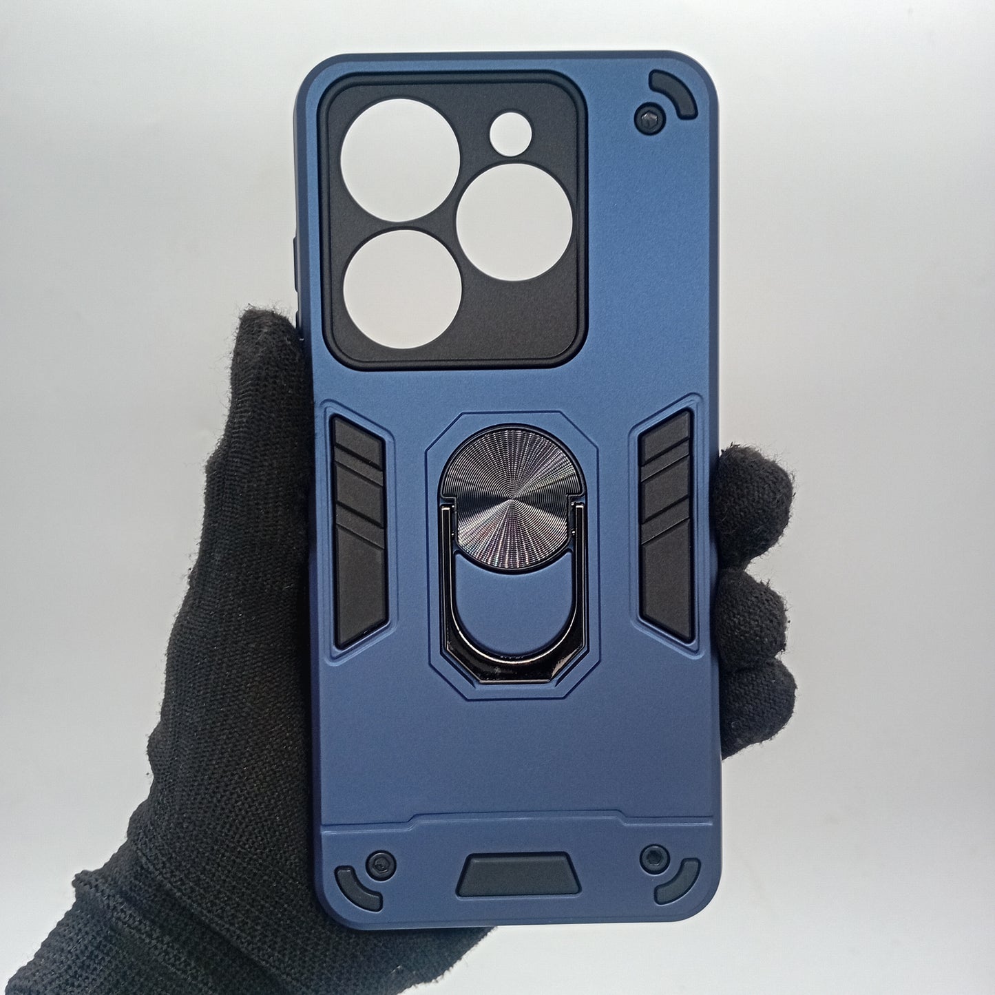 infinix Smart 8 Hard PC Case with ring holder Shockproof Slim back Cover