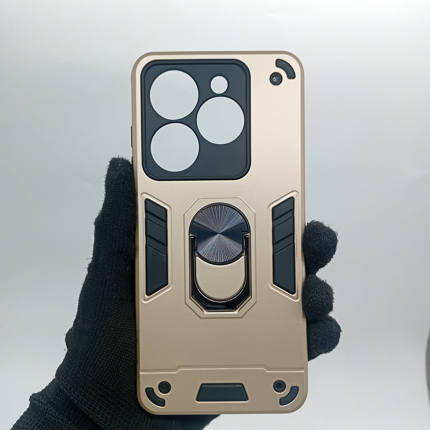 infinix Smart 8 Hard PC Case with ring holder Shockproof Slim back Cover