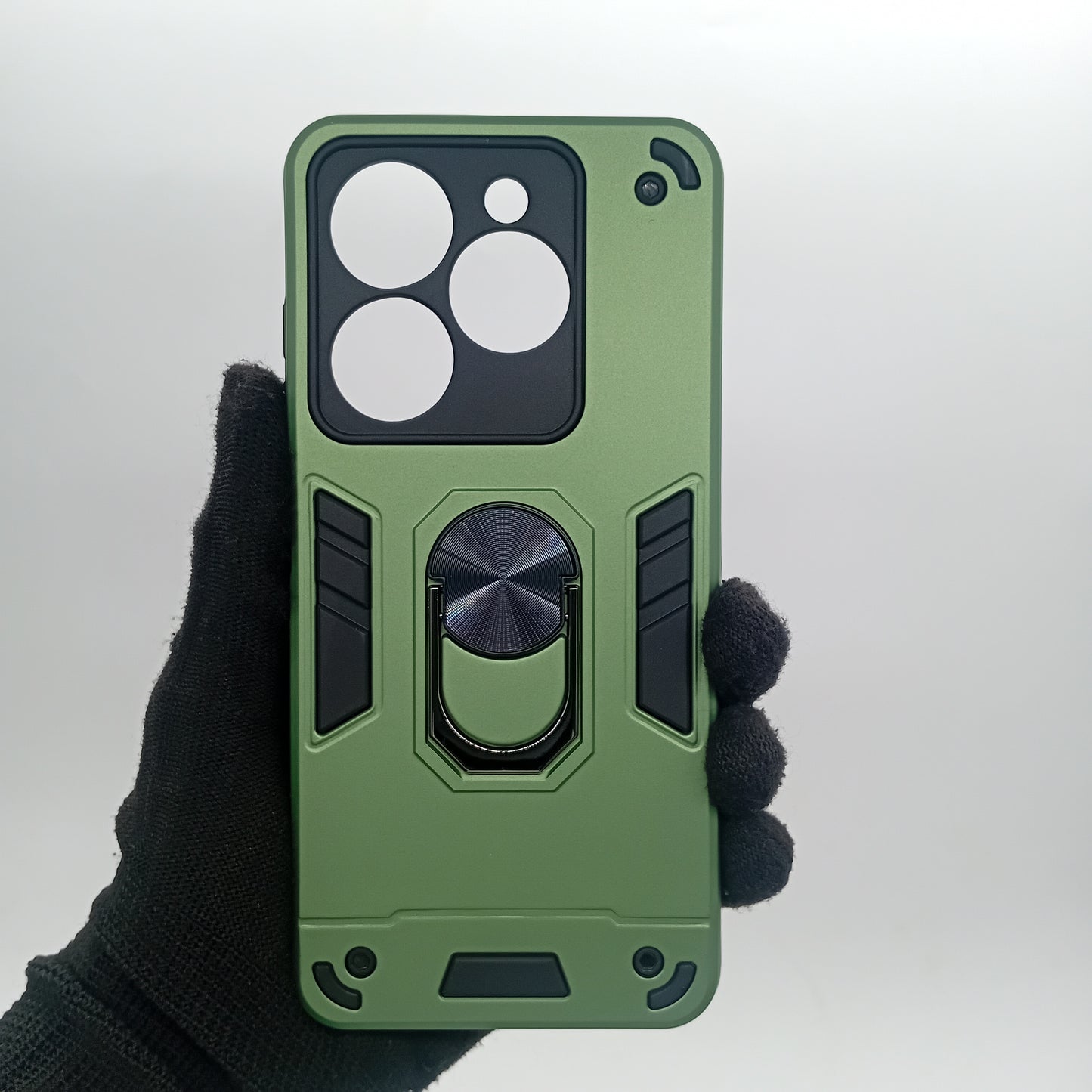 infinix Smart 8 Hard PC Case with ring holder Shockproof Slim back Cover