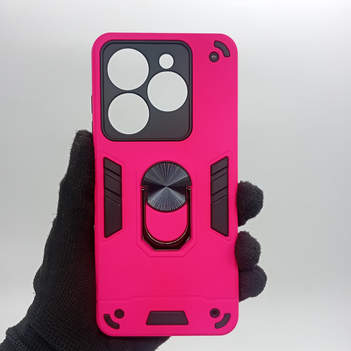 infinix Smart 8 Hard PC Case with ring holder Shockproof Slim back Cover