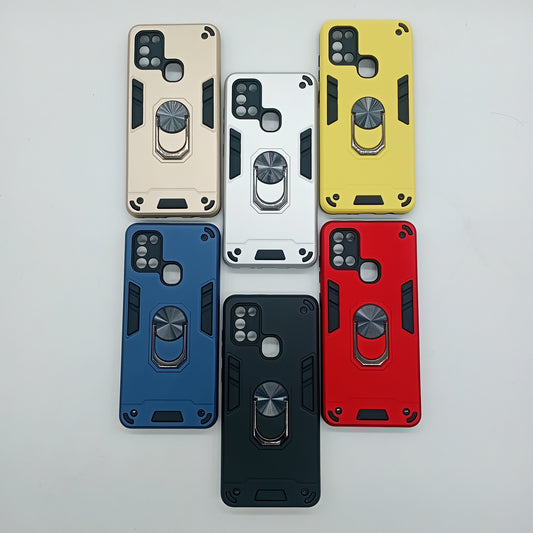 Samsung A21s Hard PC Case with ring holder Shockproof Slim back Cover