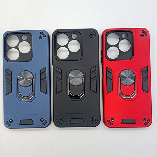 itel A50 Hard PC Case with ring holder Shockproof Slim back Cover