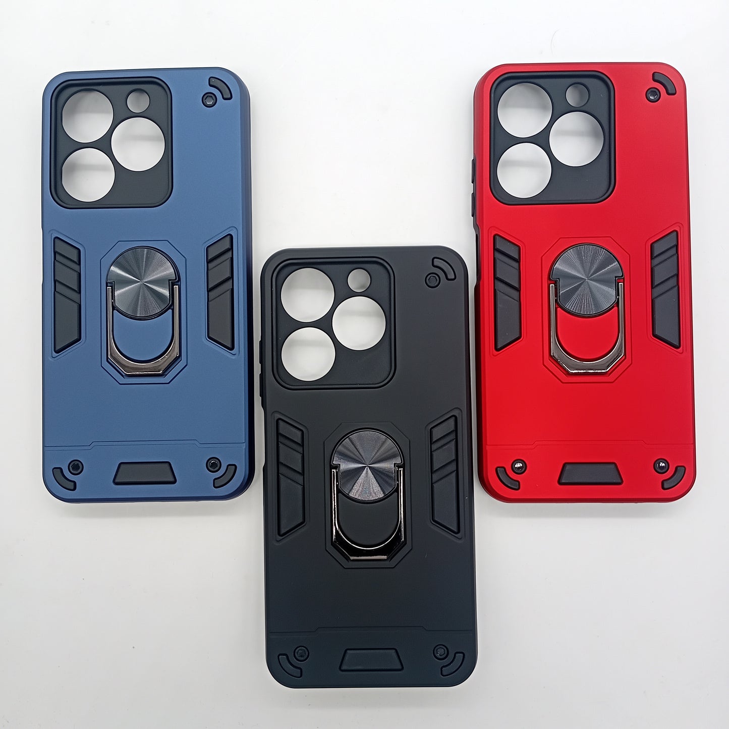 itel A50 Hard PC Case with ring holder Shockproof Slim back Cover