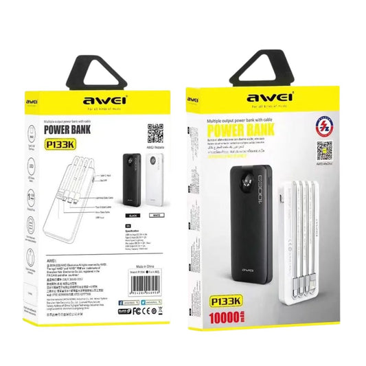 AWEI P133K 10000mAh Power Bank White