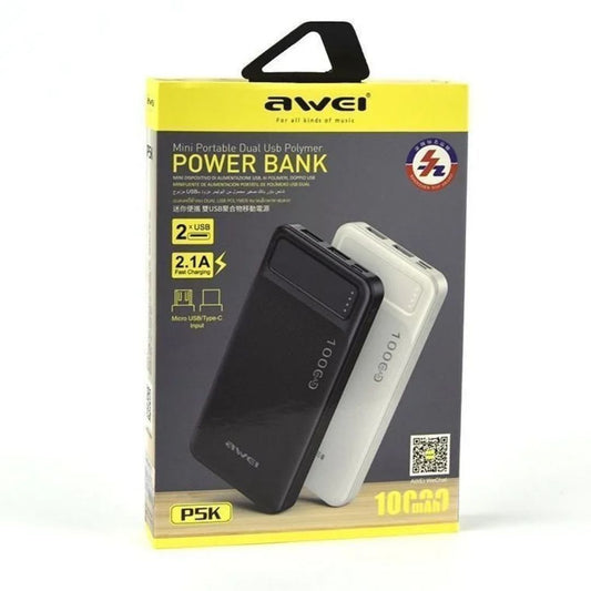 AWEI P5K 10000mAh Power Bank Black