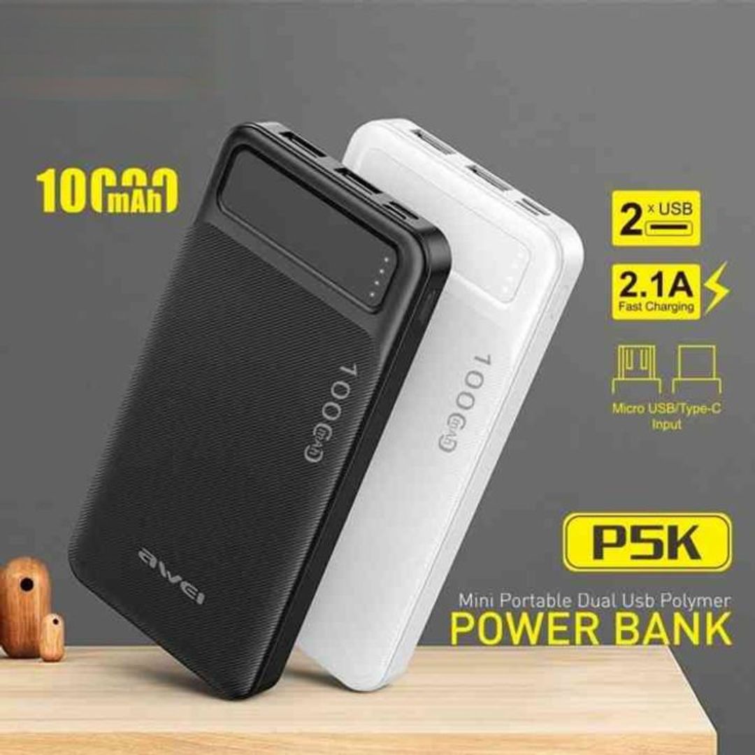 AWEI P5K 10000mAh Power Bank White