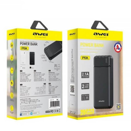 AWEI P6K 20000mAh Power Bank Black
