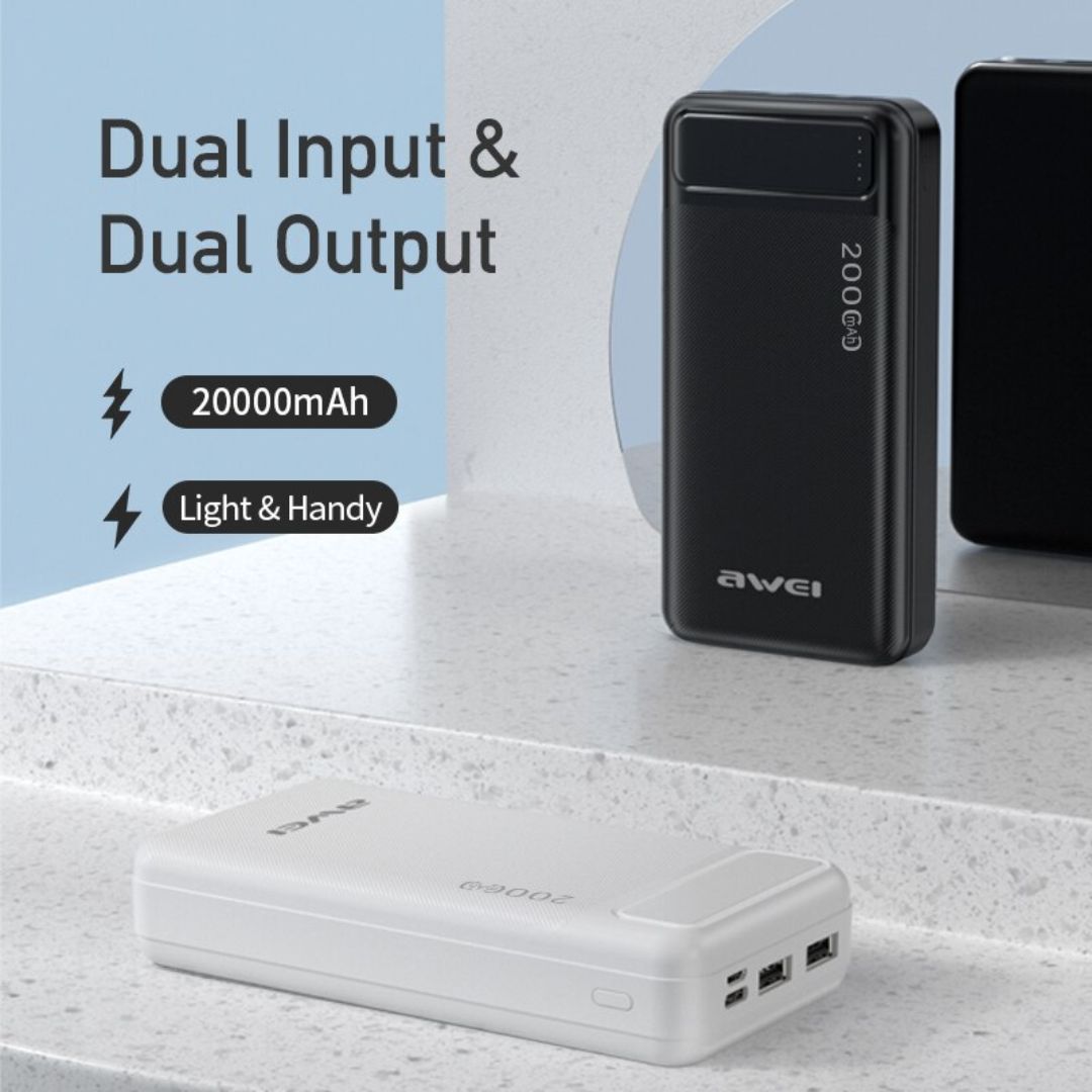 AWEI P6K 20000mAh Power Bank White