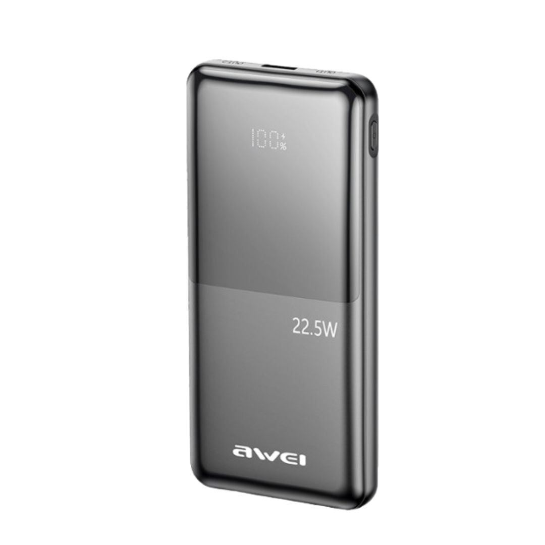 AWEI P76K 10000mAh Power Bank with 3 Cables Black