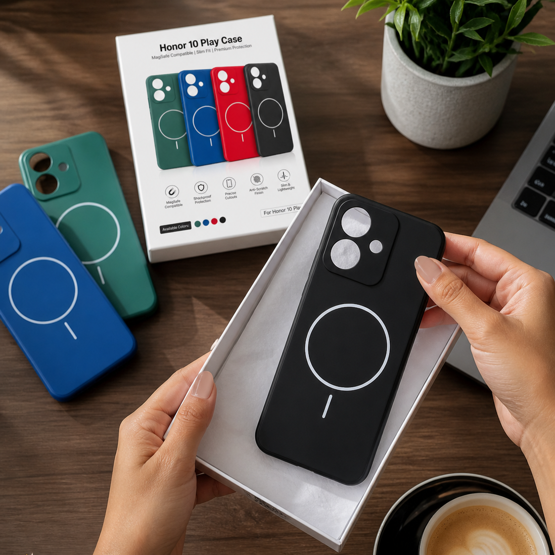 Honor 10 Play MagSafe Style Air Silicone Case Slim Shockproof Back Cover with Camera Protection
