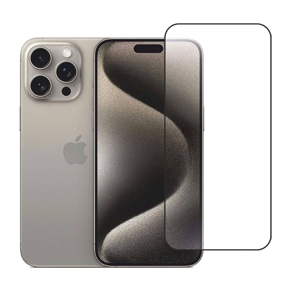 iPhone 15 Pro Max Tempered Glass Screen Protector 9H HD Ultra Clear Anti-Scratch Bubble-Free Easy Apply Tempered Glass