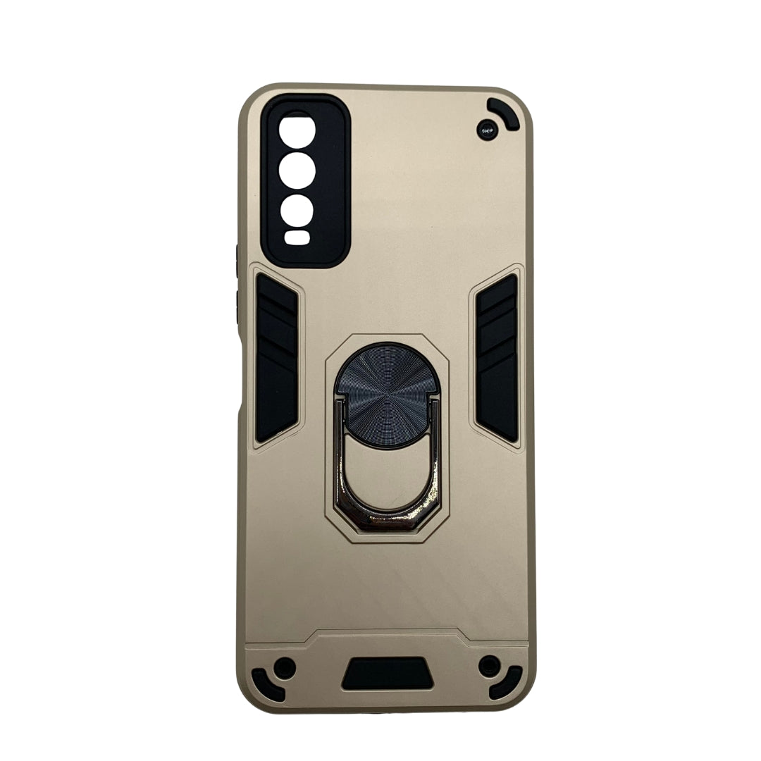Vivo Y12s Hard PC Case with Ring holder Shockproof armour back Cover