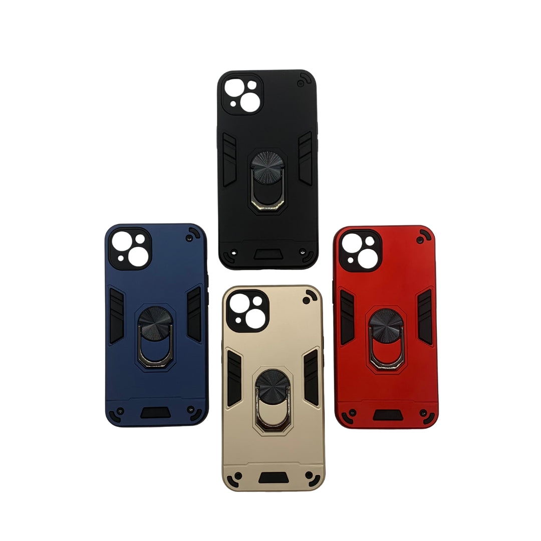 iPhone 14 Plus Hard PC Case with ring holder Shockproof Slim back Cover