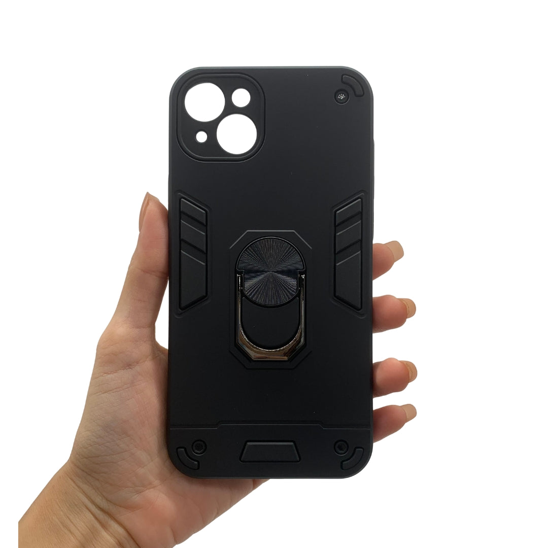 iPhone 14 Plus Hard PC Case with ring holder Shockproof Slim back Cover