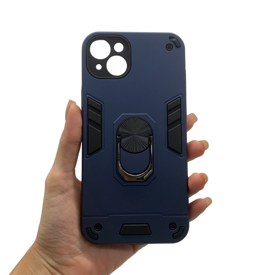 iPhone 14 Plus Hard PC Case with ring holder Shockproof Slim back Cover