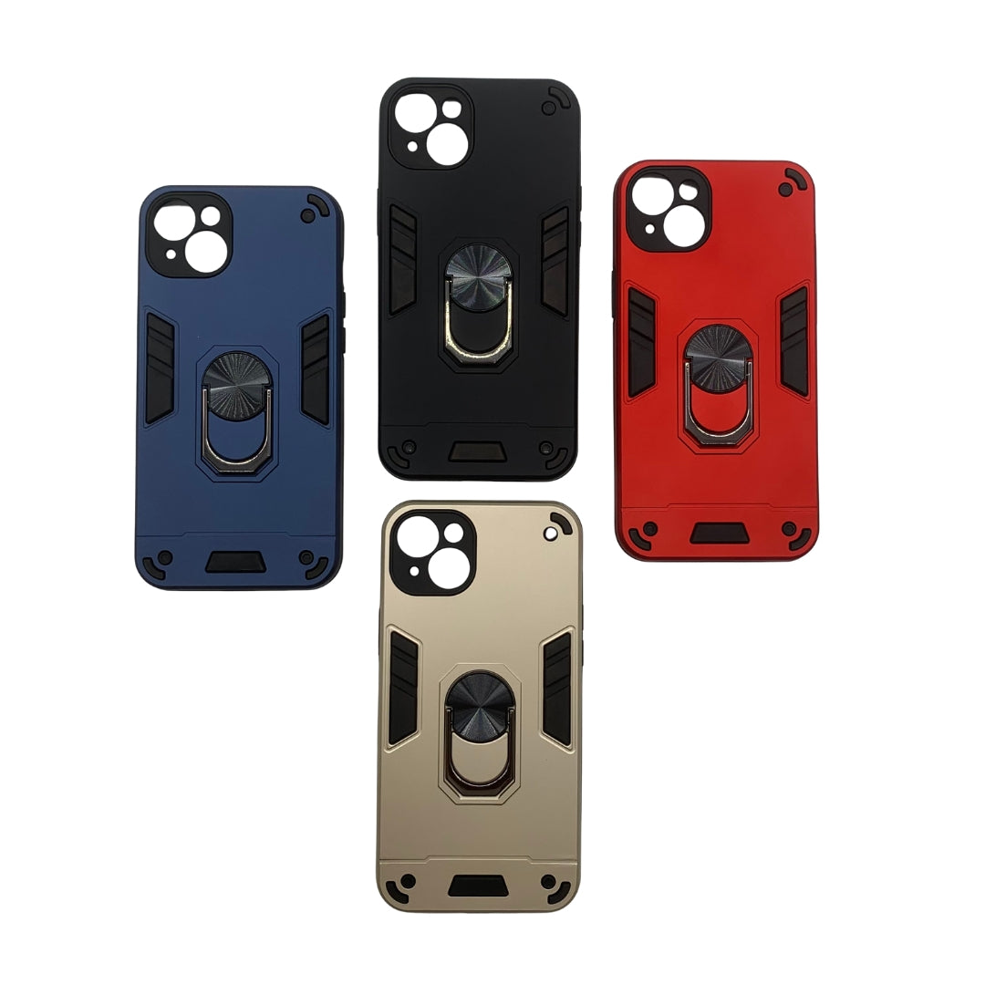 iPhone 15 Plus Hard PC Case with ring holder Shockproof Slim back Cover