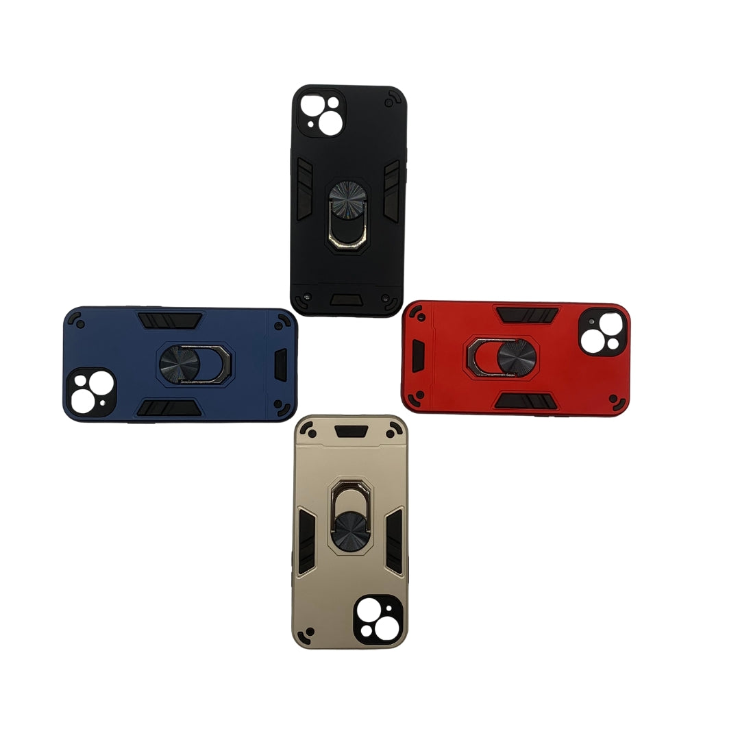 iPhone 15 Plus Hard PC Case with ring holder Shockproof Slim back Cover