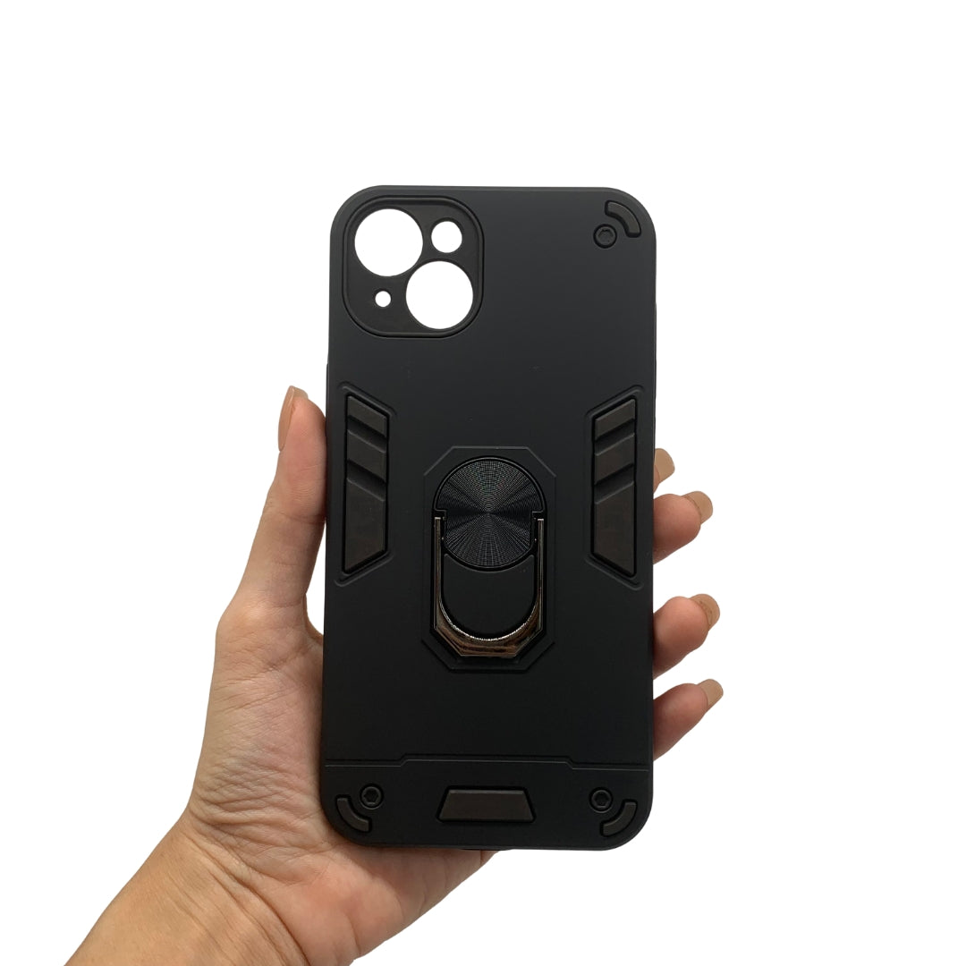 iPhone 15 Plus Hard PC Case with ring holder Shockproof Slim back Cover