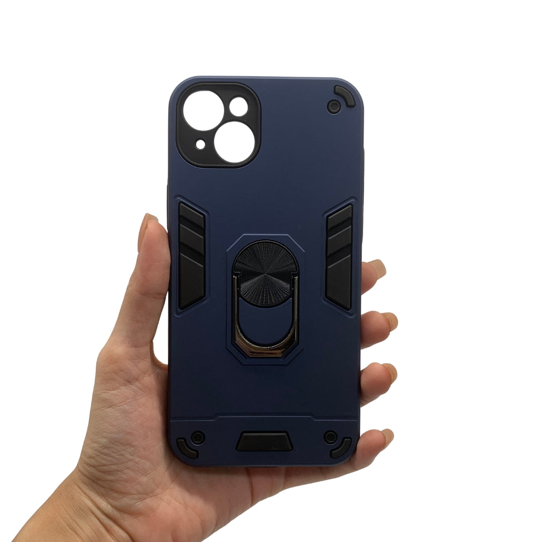 iPhone 15 Plus Hard PC Case with ring holder Shockproof Slim back Cover