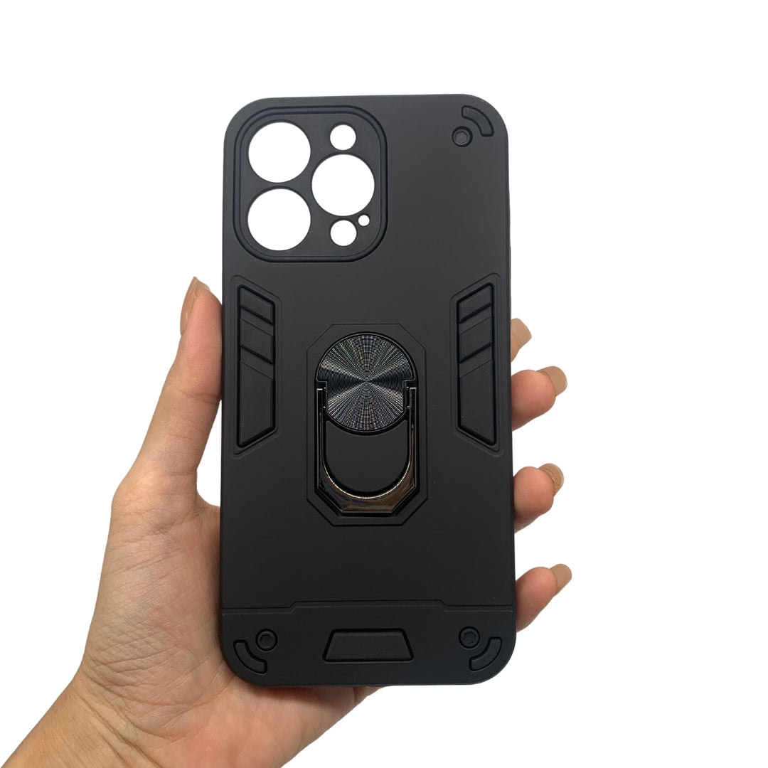 iPhone 15 Pro Max Hard PC Case with ring holder Shockproof Slim back Cover