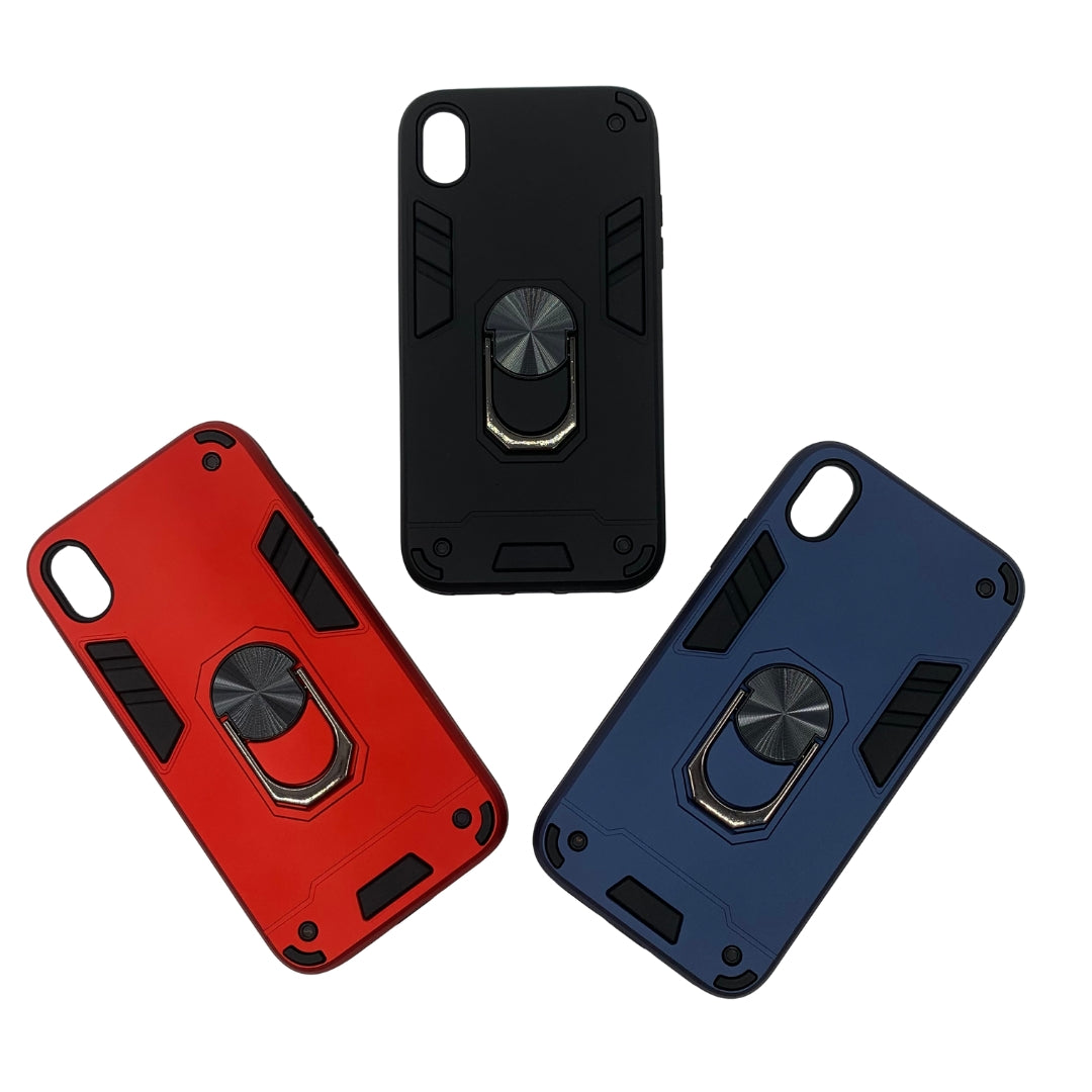 iPhone XR Hard PC Case with ring holder Shockproof Slim back Cover