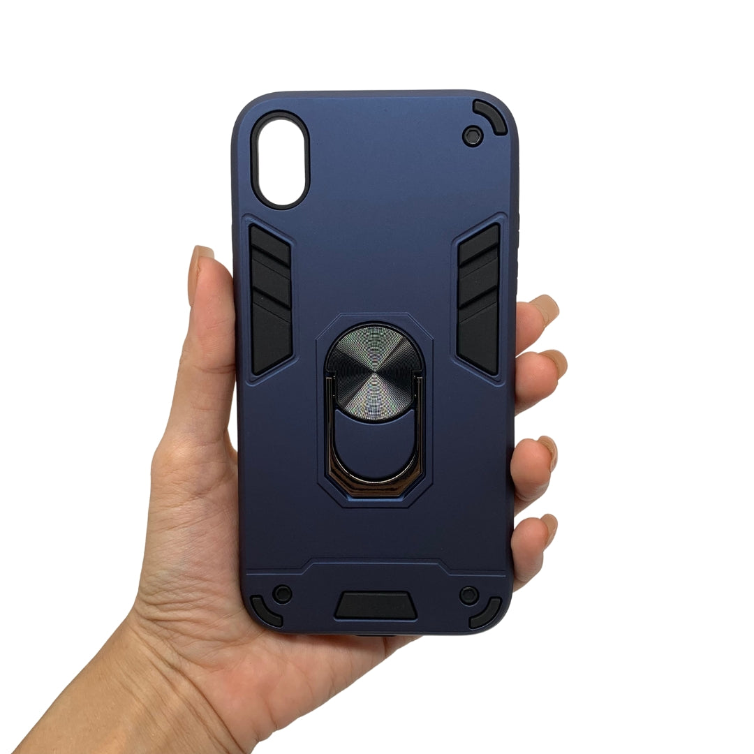 iPhone XR Hard PC Case with ring holder Shockproof Slim back Cover