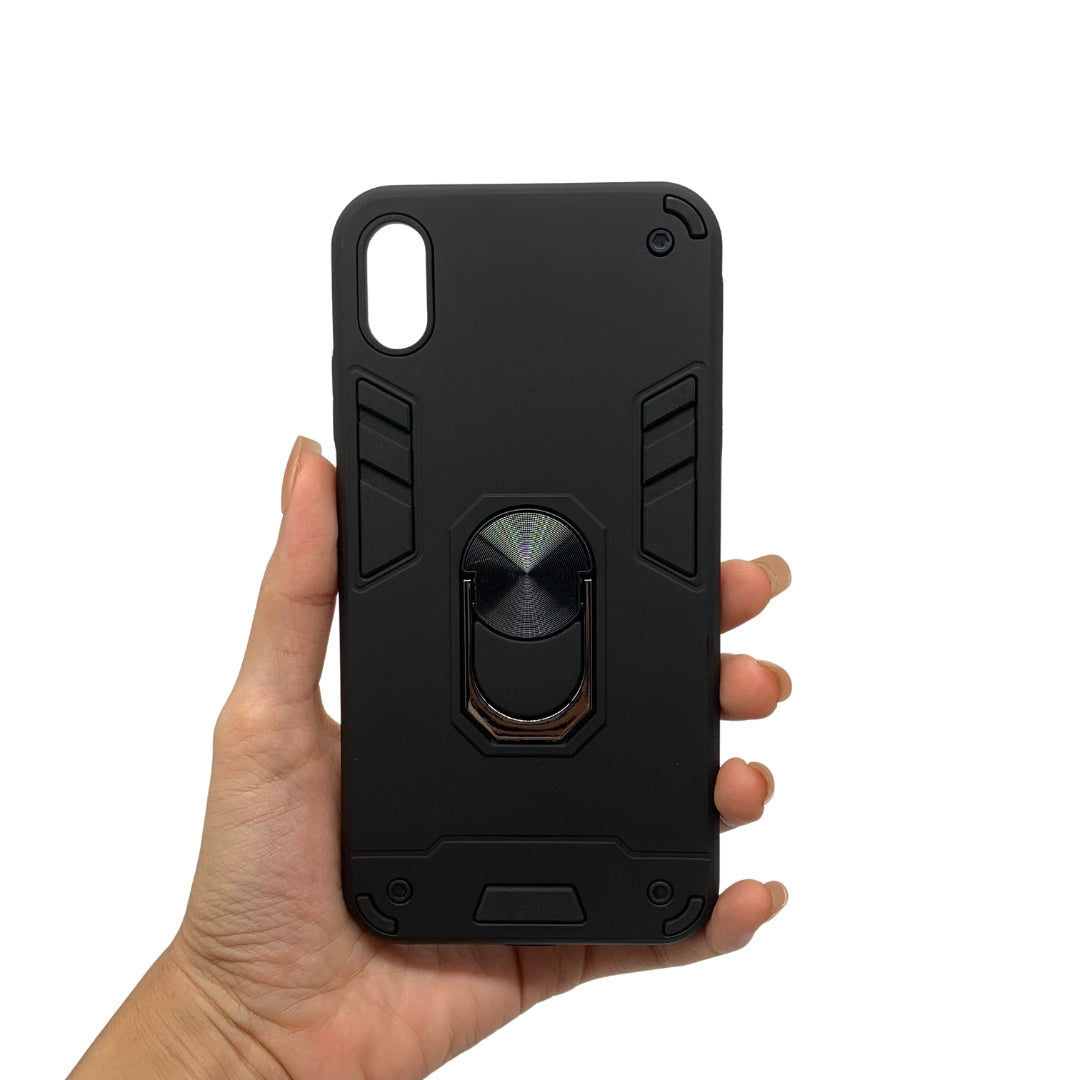 iPhone Xs Max Hard PC Case with ring holder Shockproof Slim back Cover