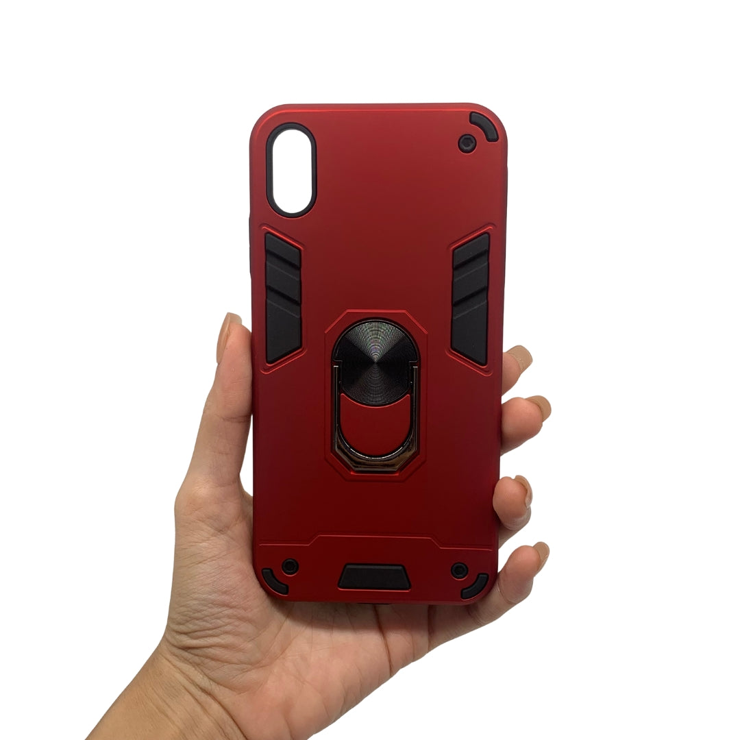 iPhone Xs Max Hard PC Case with ring holder Shockproof Slim back Cover