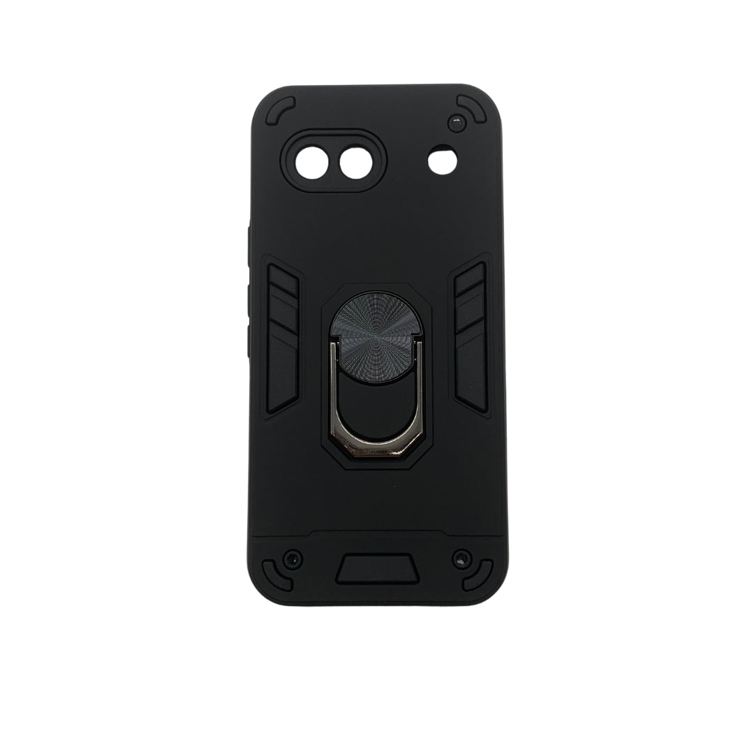 Google Pixel 8A Hard PC Case with Metal ring holder Shockproof Slim back Cover