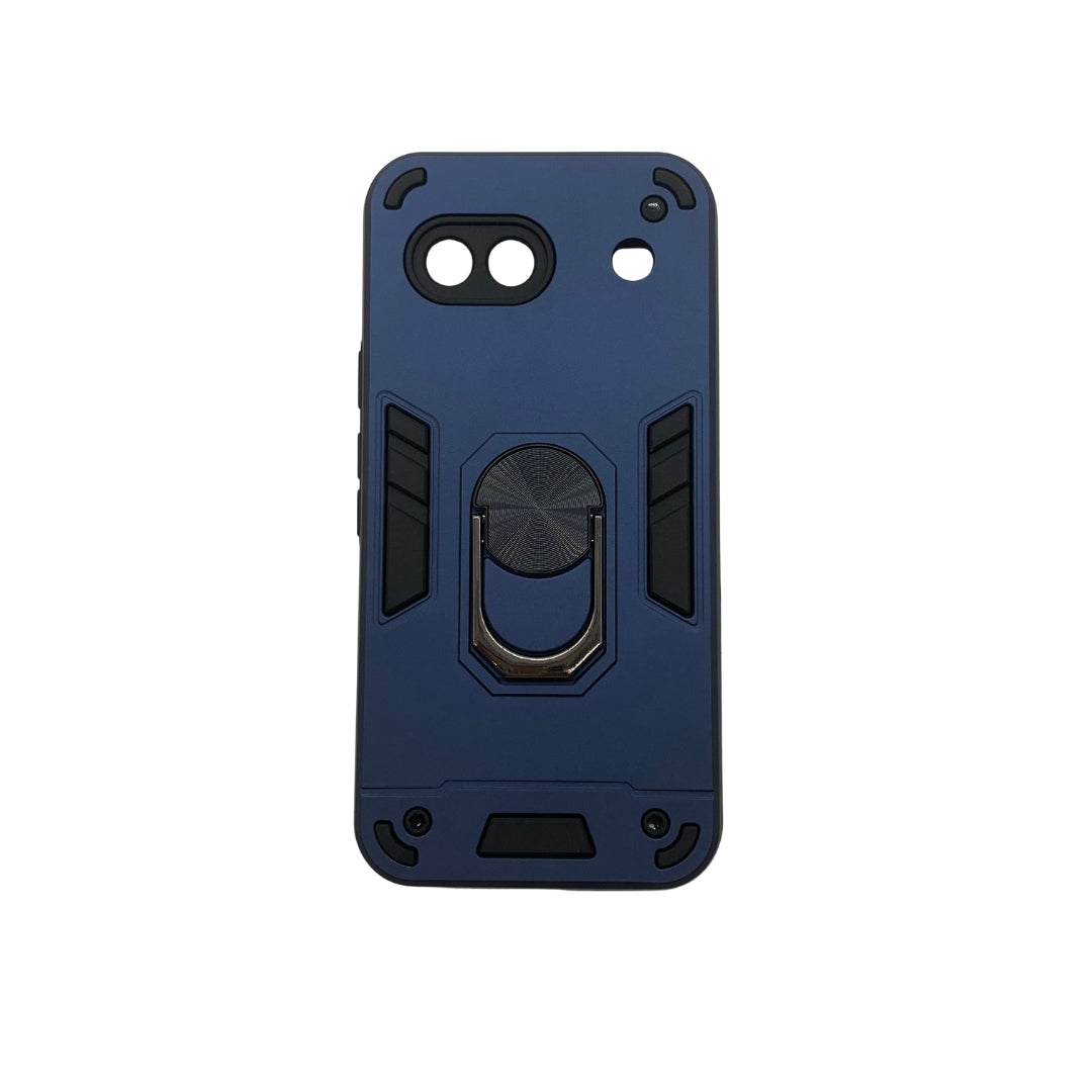 Google Pixel 8A Hard PC Case with Metal ring holder Shockproof Slim back Cover