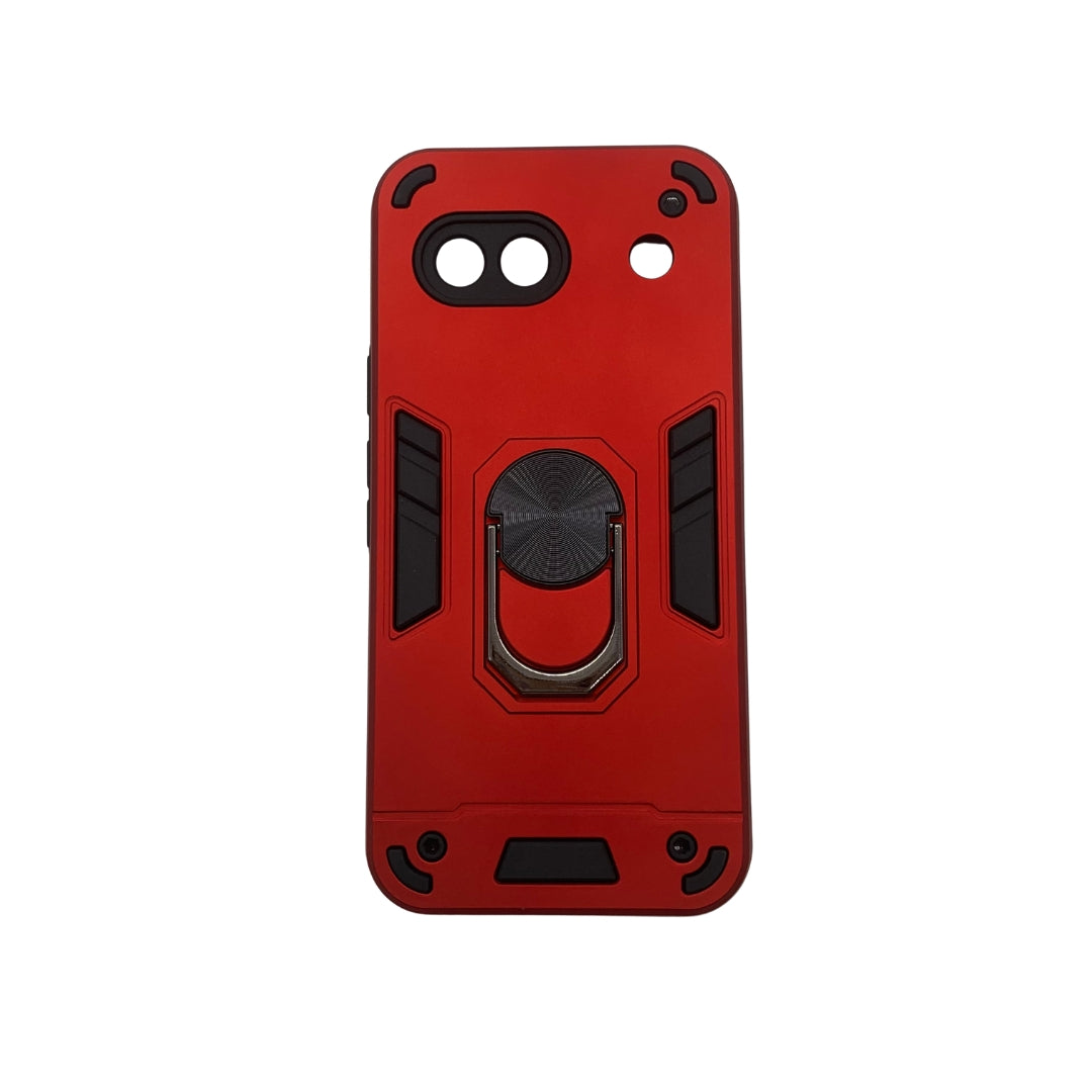 Google Pixel 8A Hard PC Case with Metal ring holder Shockproof Slim back Cover