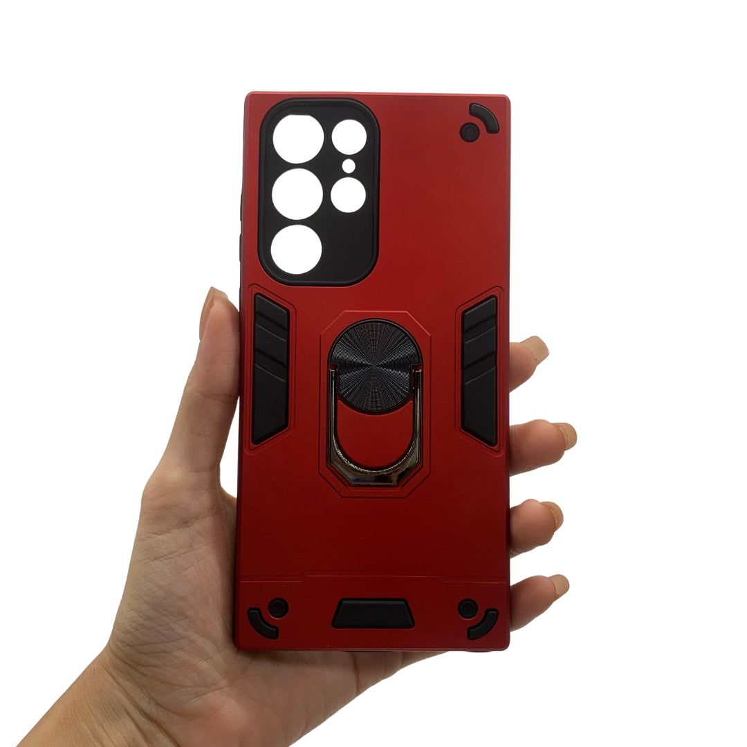 Samsung S22 Ultra Hard PC Case with ring holder Shockproof Slim back Cover