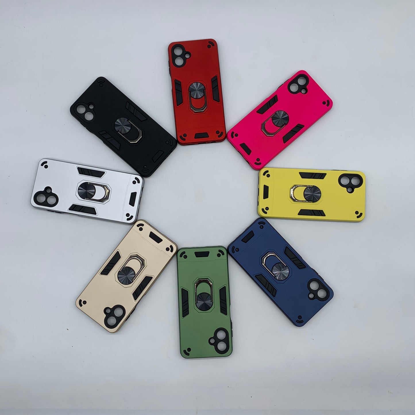 Samsung A07 Hard PC Case with Ring holder Shockproof armour back Cover